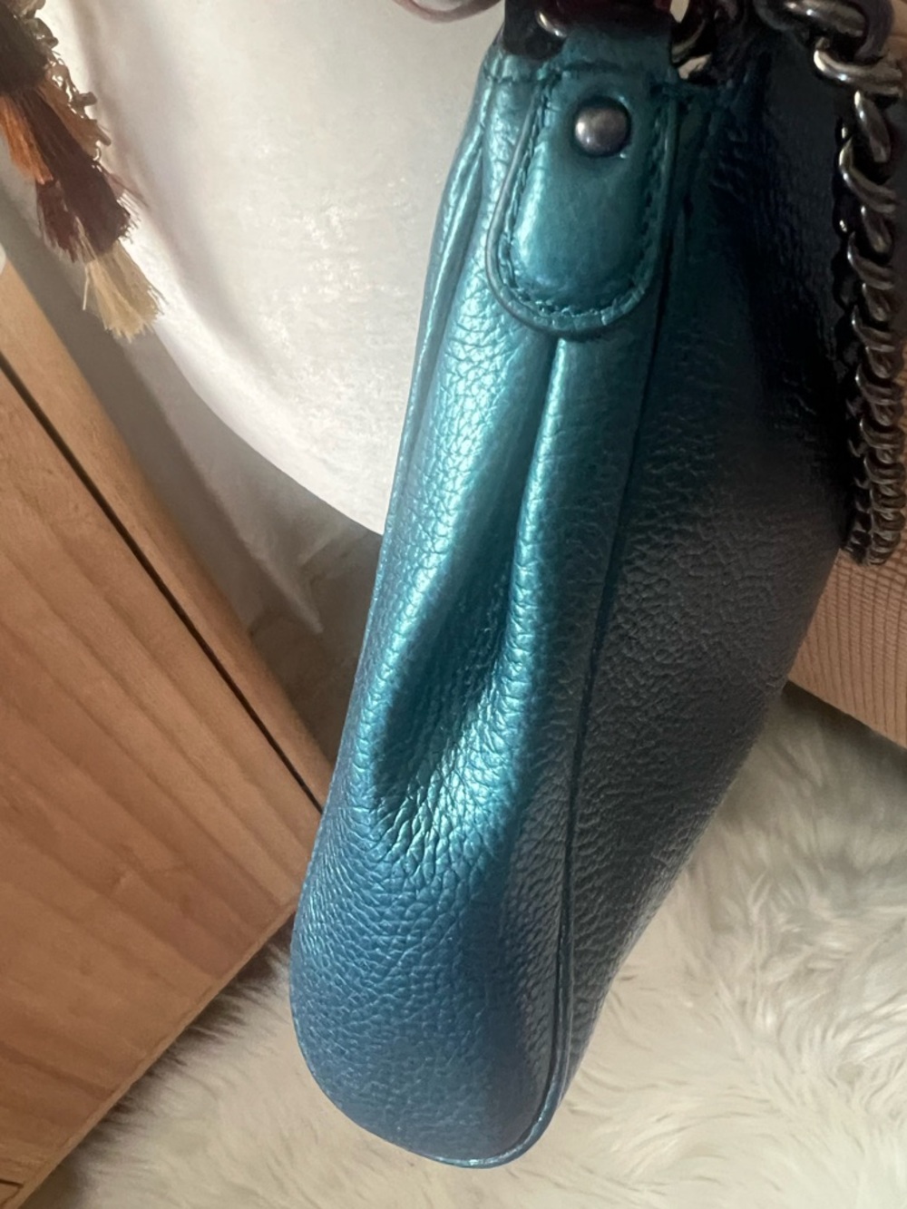 Coach Carrie metallic purse - Picture 12 of 15